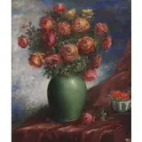 Adolfo Müller-Ury, Floral Still Life, Oil on Canvas