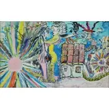 Ele D'Artagnan, Surrealist Composition, Mixed Media on Paper