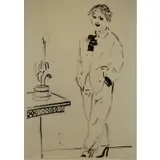 David Hockney, Celia Amused, 1979, Lithograph