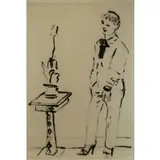 David Hockney, Celia Musing, 1979, Lithograph