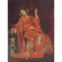 Émile Villa, Portrait of a Woman, Oil on Canvas