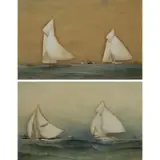C. McKnight Smith, Scenes from the America's Cup, Pair of Gouaches