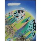 Wade Zahares, Townscape, Pastel on Paper