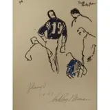 LeRoy Neiman, Johnny Unitas, 1974, Marker on Paper