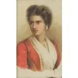 Rudolfo Pietrocola, Portrait of a Woman, Watercolor