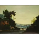 William Tomkins, Picturesque Landscape, Oil on Canvas