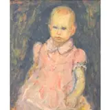 Arbit Blatas, Portrait of a Baby, Oil on Board
