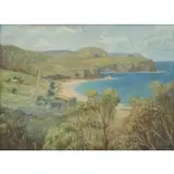 Joseph Wolinski, Newport from Bushranger's Hill, Oil on Board