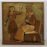 Mortimer Borne, Two Figures, Wooden Sculpture
