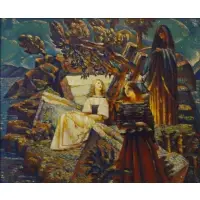 Carl Schmitt, Muses Marooned, Oil on canvas