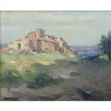 Julius Rolshoven, Italian Scene, Oil on Canvas