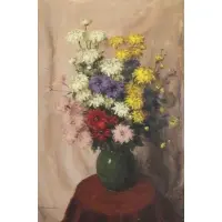 Auguste Trémont, Floral Still Life, Oil on Canvas