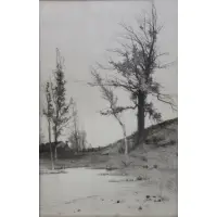 Edward Loyal Field, Country Landscape, Etching