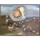 Mike Howard, Surrealist Landscape, Oil on Canvas