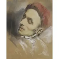 Pierre Giraud, Portrait of Chopin, 1843, Pastel on Paper