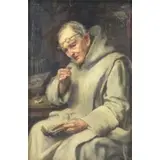 Richard Creifelds, Monk with Insects, Oil on Canvas