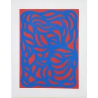 Loops by Sol LeWitt, Linocut "Loops" Red/Blue, 1999, offered Oct 2018