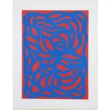 Sol LeWitt, Loops, Linocut "Loops" Red/Blue, 1999