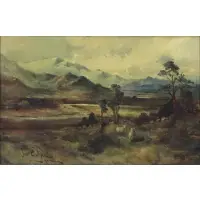 Pastoral Landscape with Sheep by Jane E Spindler, Oil on Canvas, offered Sep 2018