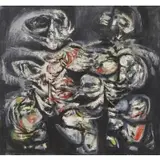 Leonard Besser, Two Figures, Oil on Canvas