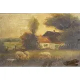 Farm Landscape by J. Oil on Canvas Felan, offered Jun 2018