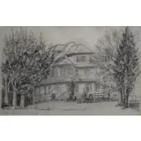 Jacob Jacobson, House, Charcoal