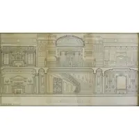 Jacob Jacobson, Architectural Cross Section, Pen and Ink