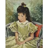Sylvia T Riley, Young Girl, Oil on Board