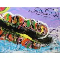 Abstract Composition by Hyo Soo Kim, Oil on Canvas, offered Feb 2018