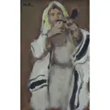 Emmanuel Mané-Katz, Rabbi Blowing a Shofar