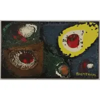 Emil Bisttram, Untitled, Enamel on Board