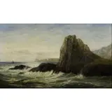 George S Walters, Rocky Coast, Oil on Canvas