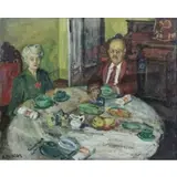 Arbit Blatas, Afternoon Tea, Oil on Canvas