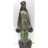 Dominique Alonzo, Water Carrier In brown and green patina, Patinated Bronze