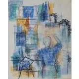 Mary Gardner Preminger, Untitled Abstract, Oil on Board