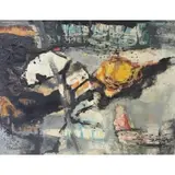 Mary Gardner Preminger, Abstract Composition, Oil On Board