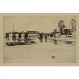 Chelsea by James Abbott McNeill Whistler, Etching, offered Sep 2017