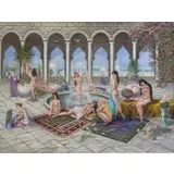 Kristina Nemethy, Harem Scene, Oil on Canvas
