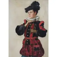 Taber Sears, The Young Falconer, Oil on Canvas
