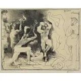 La Danse des Faunes by Pablo Picasso, 1957, Lithograph "La Danse des Faunes" 1957, offered Jul 2017