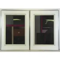 Aquatints by Louise. Two Nevelson, Series Color Aquatints with Collage, 1973, offered Jul 2017