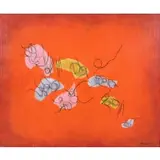 Mary Gardner, Untitled, Oil and String on Canvas
