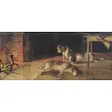Frederick Spiegle, Hunting Dogs at Rest, Watercolor