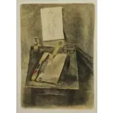 Raphael Soyer, Still Life, 1969, Lithograph "Still Life" 1969