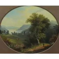 Henry Boese, View of the Hudson at West Point, Oil on Canvas