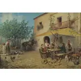 Farmyard Scene by L. Oil on Canvas Stefanelli, offered Jun 2016