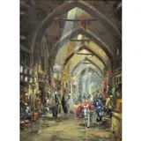 Arthur Sarkissian, Tehran Market, Oil on Canvas