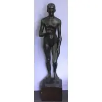 Paul Fiene, Benediction, Large 1930 Bronze Female Nude "Benediction"