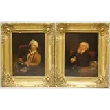 George Dunlop Leslie, Untitled, Two Oils on Canvas of Gentlemen