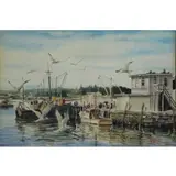 Arthur Hahn, Dumping Bait, Watercolor